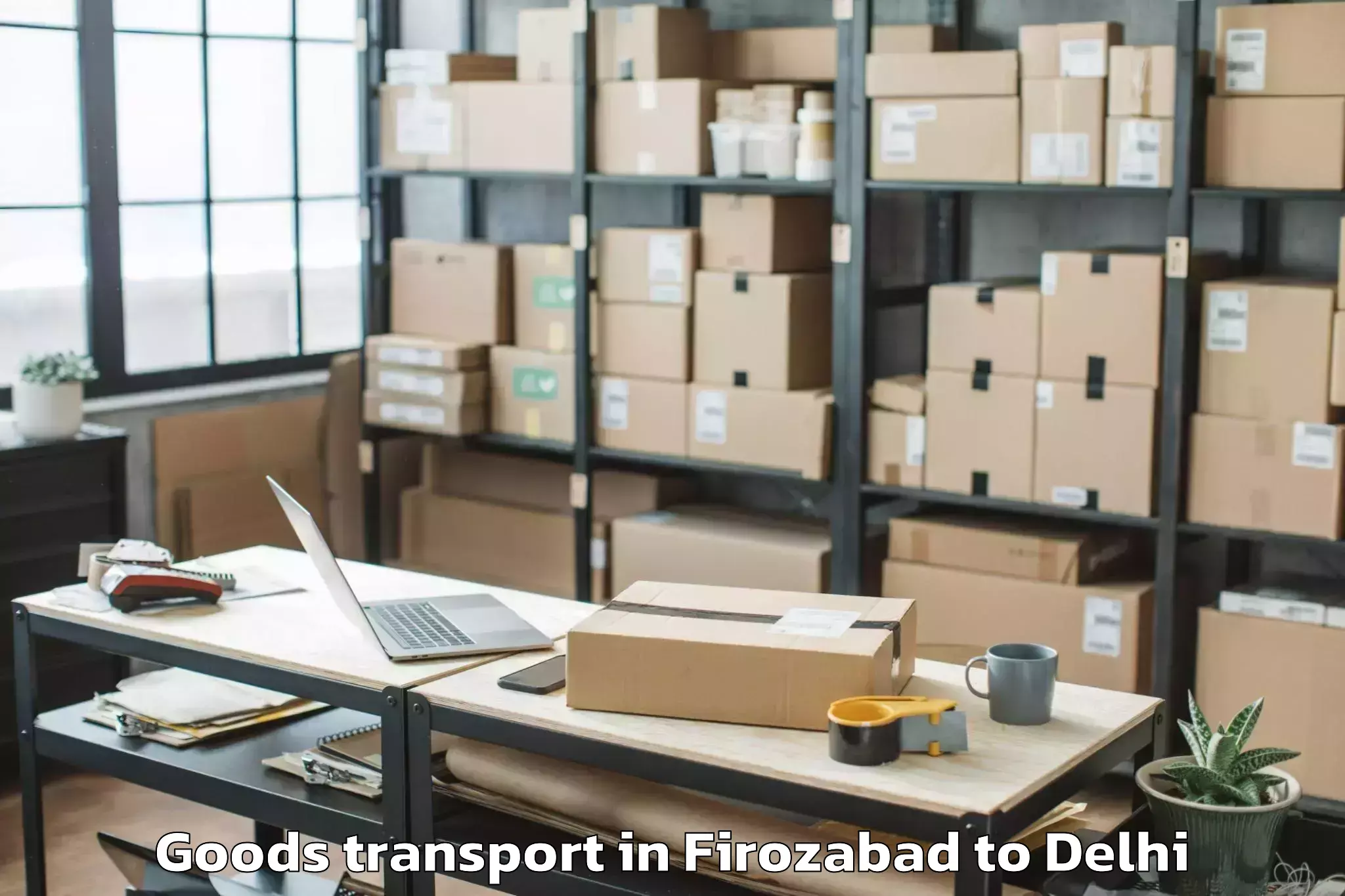 Book Firozabad to Shahdara Goods Transport Online